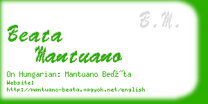 beata mantuano business card